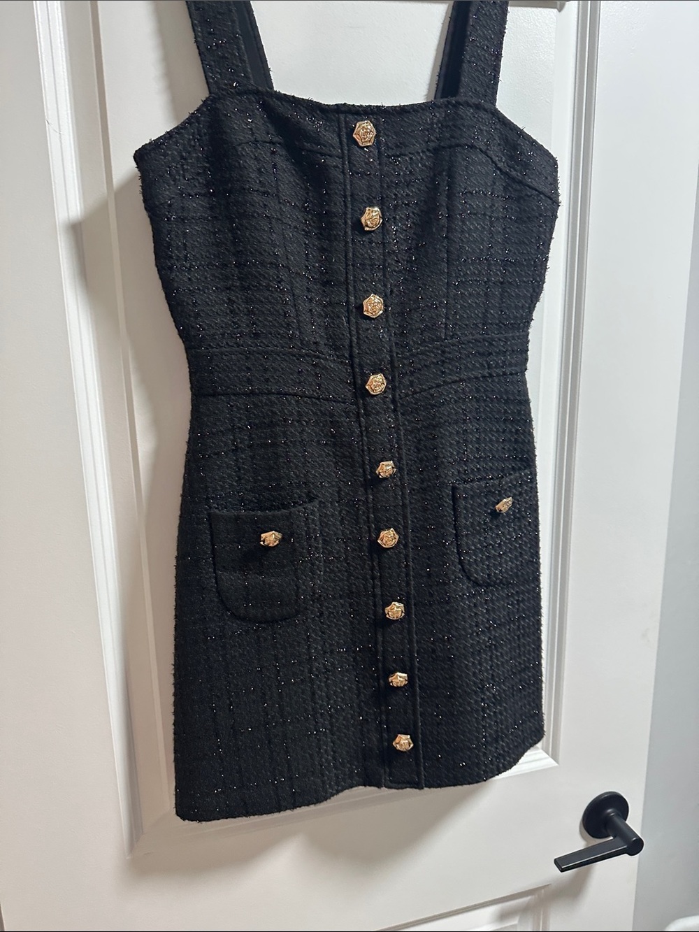 Amanda Uprichard Black Tweed Mini Dress - Picture 2 of 2